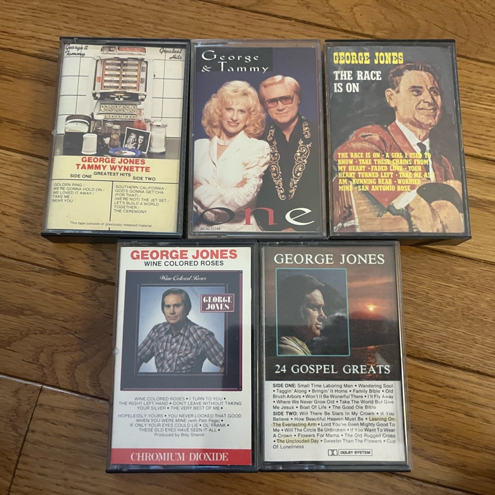 George Jones 5 Cassette Tape Collection